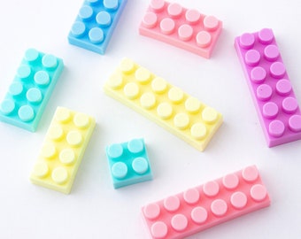 8 Pcs Lego Push Pins // Bulletin Board Thumbtack, Kitchen Decor, Gifts, Office Decor, Pastel Decor, Decorative Push Pin, office supply, Cork