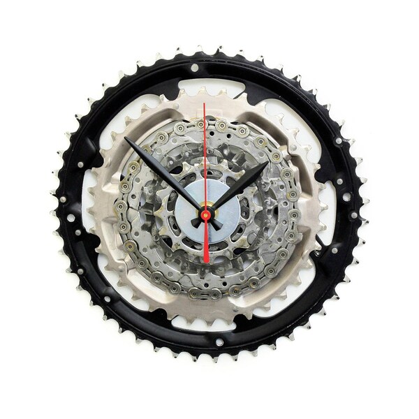 Steampunk Wall Clock - Cyclist Clock Bike Gear Wall Clock Steampunk Wall Clock Unique Wall Clock Cycling Gear Clock
