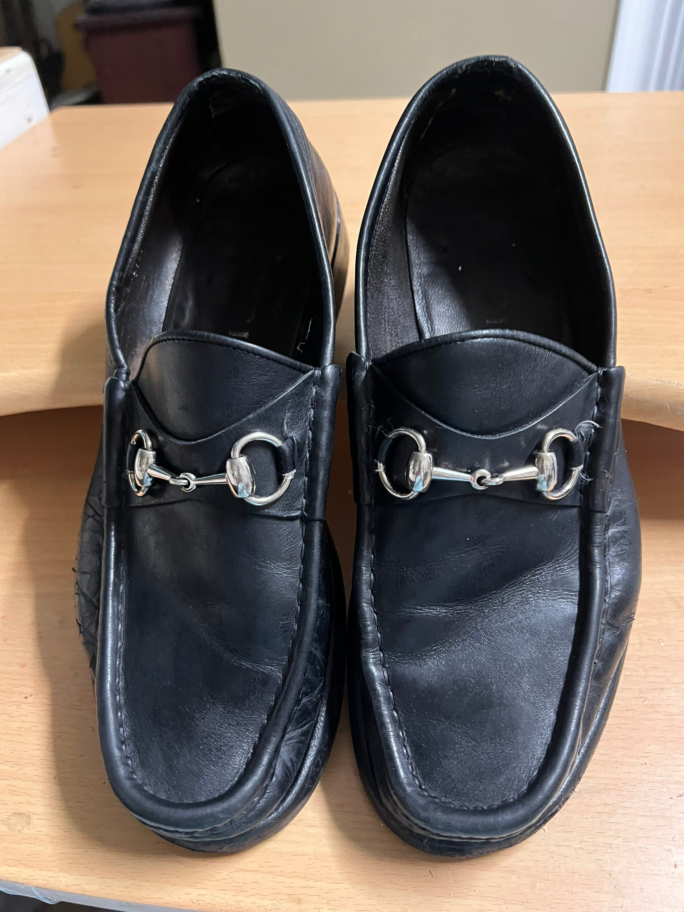 Vintage Gucci Men Loafers Sz 8 D Black Horsebit - Etsy