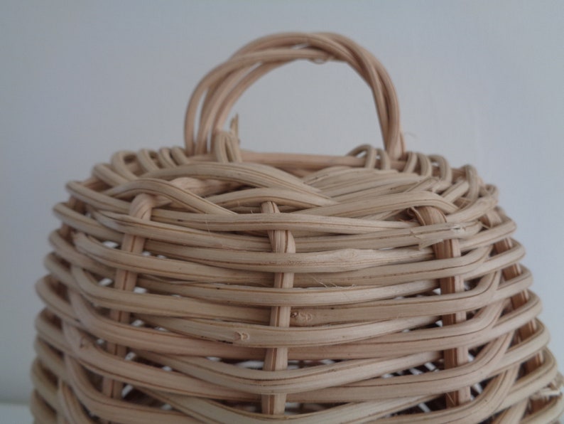 Rattan Hanging Lamp Shade from Yucatan, Rattan Hanging Lantern Shade, Handwoven Lamp Shade, Farmhouse Modern, Bejuco Hanging Lamp, Lantern image 3