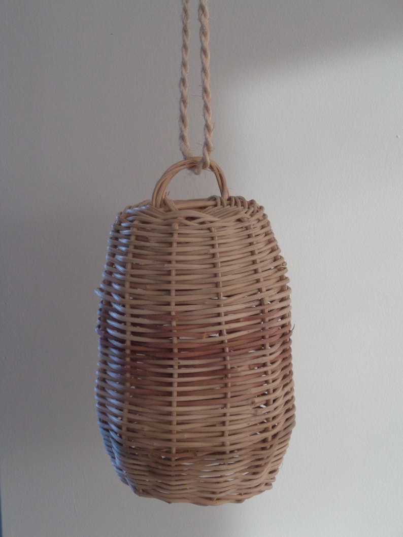 Rattan Hanging Lamp Shade from Yucatan, Rattan Hanging Lantern Shade, Handwoven Lamp Shade, Farmhouse Modern, Bejuco Hanging Lamp, Lantern Bild 8