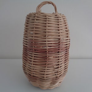 Rattan Hanging Lamp Shade from Yucatan, Rattan Hanging Lantern Shade, Handwoven Lamp Shade, Farmhouse Modern, Bejuco Hanging Lamp, Lantern image 2