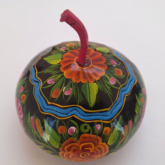 Courge Peinte à La Main - Art Folklorique Traditionnel Chinois - Décoration Maison - Occasion
