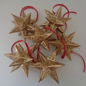 Moravian Star Silver Tin Ornaments, Christmas Ornaments, Holiday Ornaments, Star Ornaments, Weddings Decor, Party Favors, Wedding Favors image 9