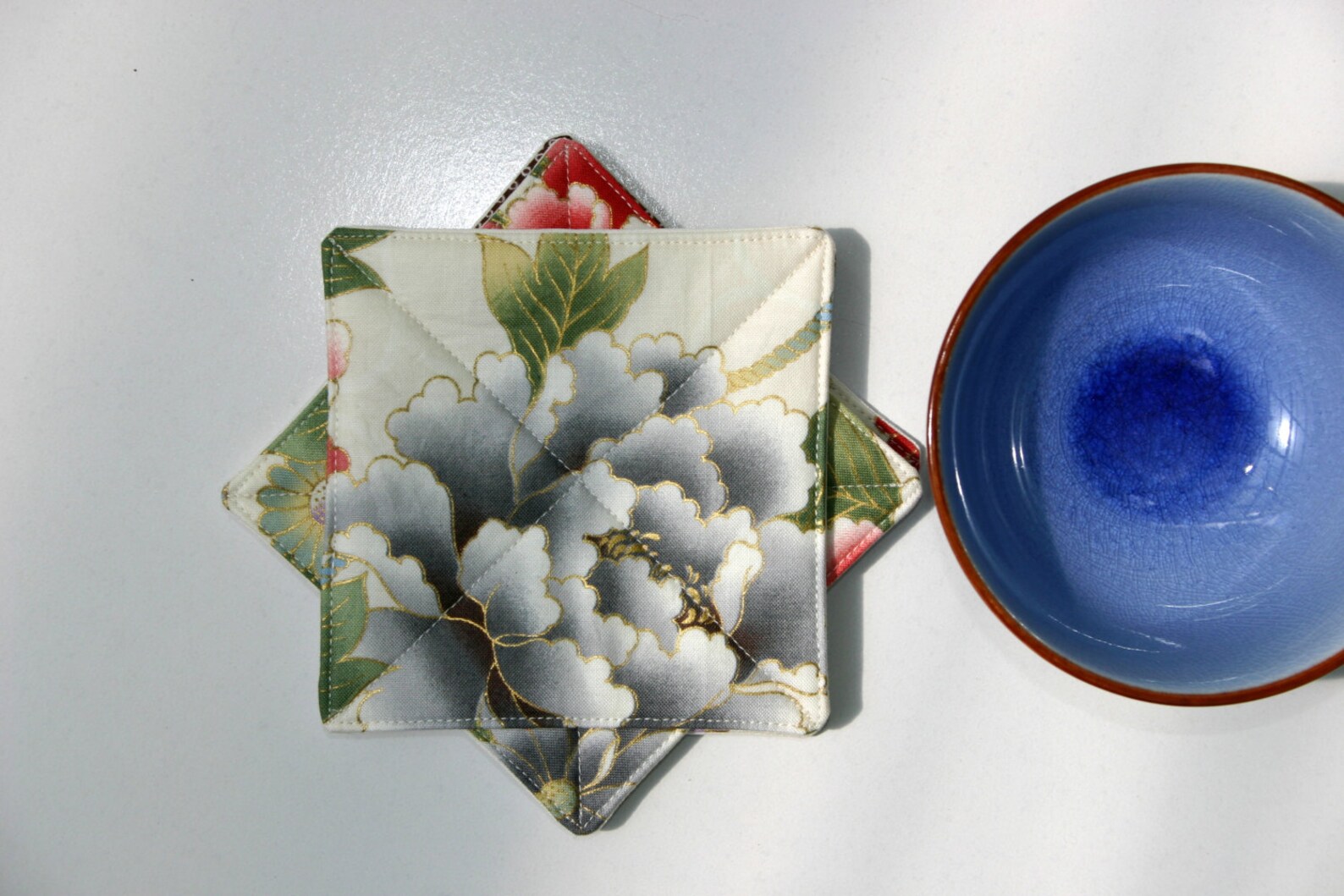 Hanabi Japanese Fabric Coasters Set of 8 Etsy