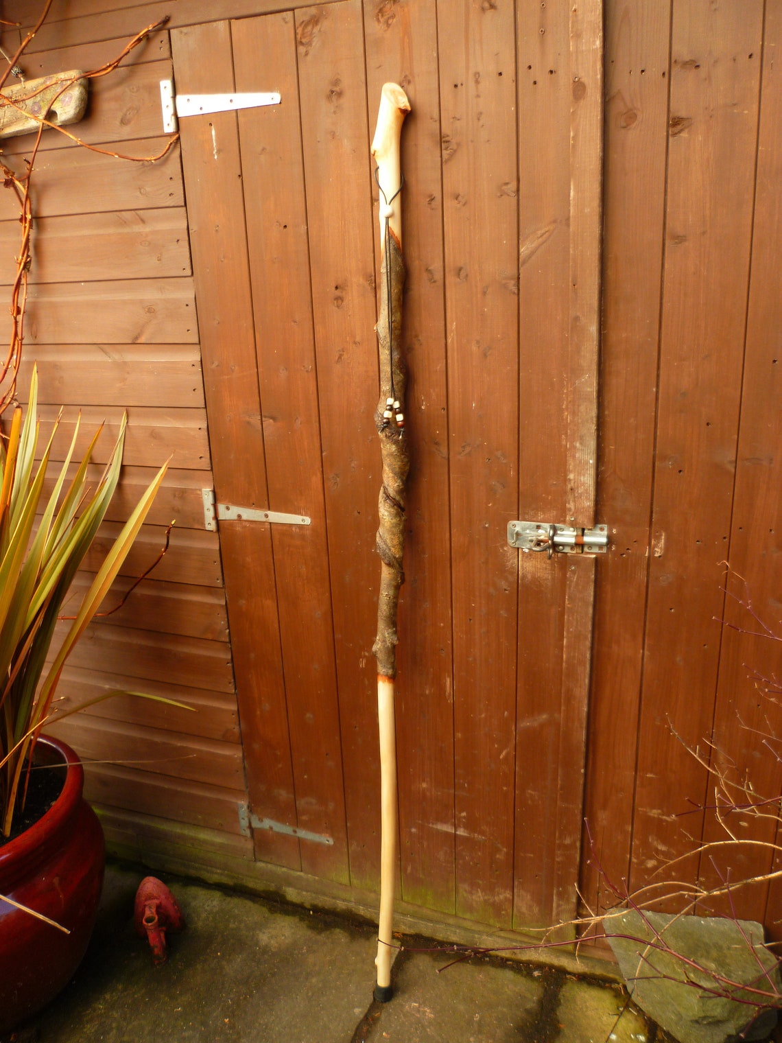 Walking Staff Hiking Stick LARP Staff Quarterstaff Handmade in Etsy