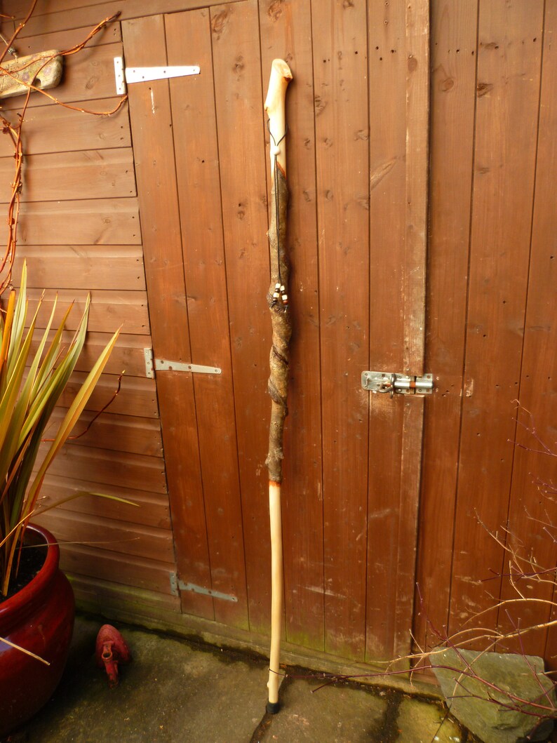 Walking Staff Hiking Stick LARP Staff Quarterstaff Handmade in Etsy