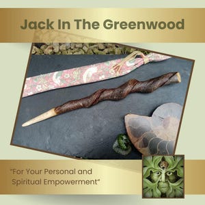 Wand in Chestnut wood with natural vine twist.