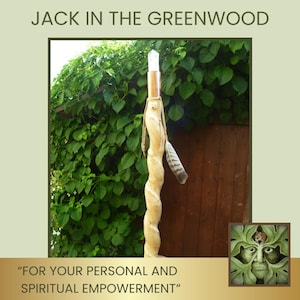 Spiritual Ceremonial staff topped with clear quartz point. Handmade in naturally twisted Sycamore wood.