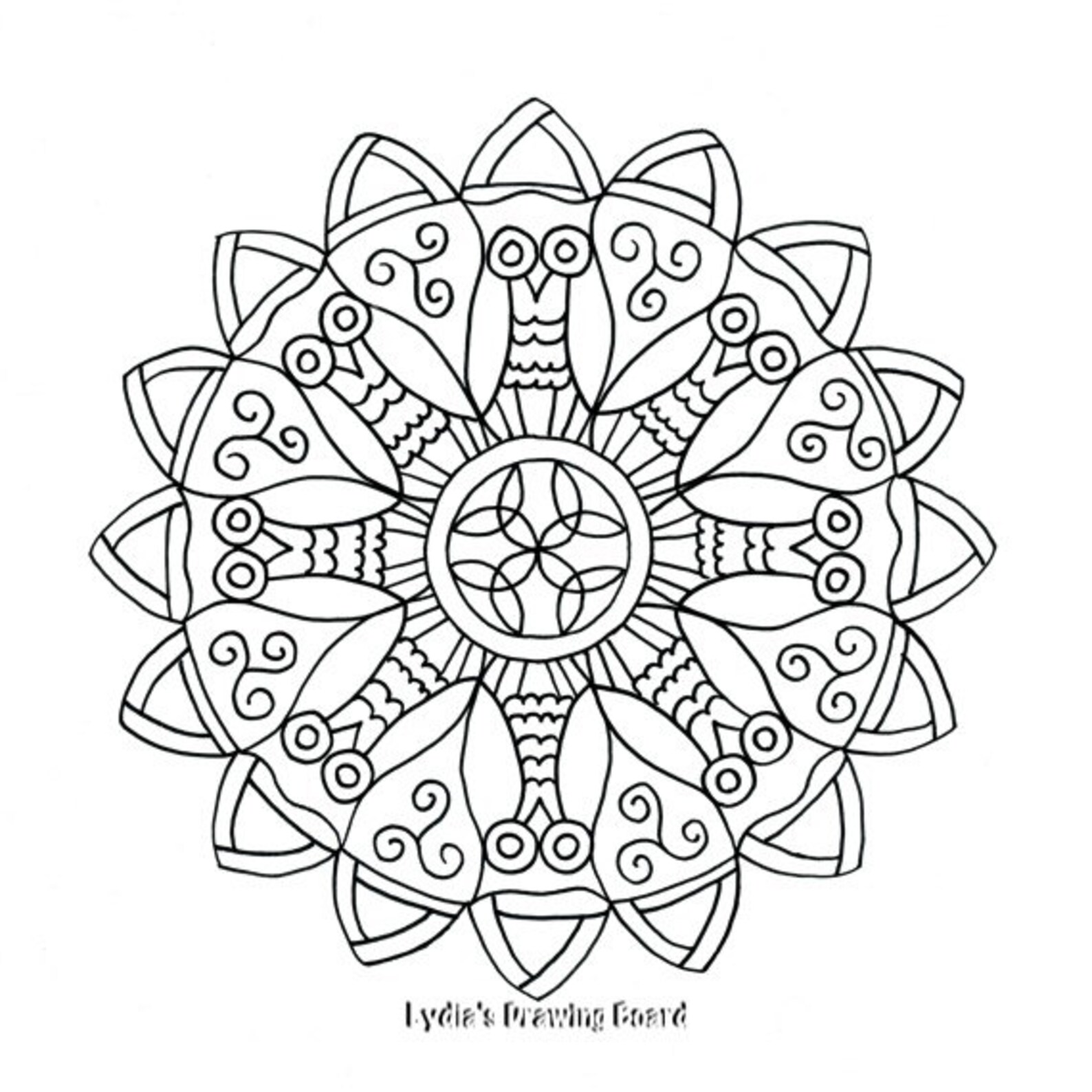 Celtic Owl Mandala Coloring Page | Etsy