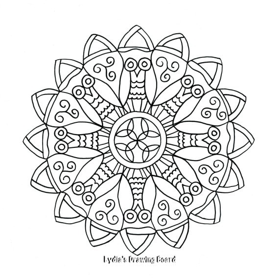 Celtic Owl Mandala Coloring Page