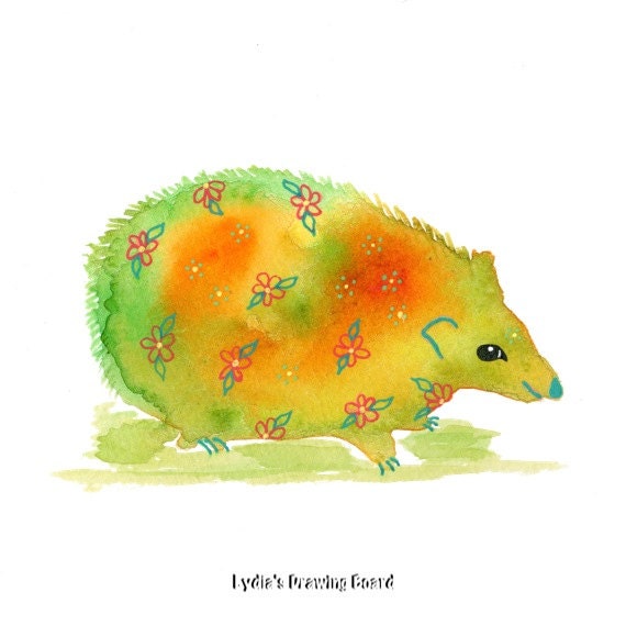 Note Cards, Notecards, Blank Cards, Birthday Card, Thank You Cards, Hedgehog Art, Spirit Animal, Cards, Animal Cards, Whimsical Art, Flowers
