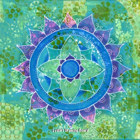 Mandala Art, Mandala Wall Art, Mandala, Original Painting, Meditation Art, Yoga Studio Decor, Dreamy, Mixed Media Art, Sacred Geometry Art