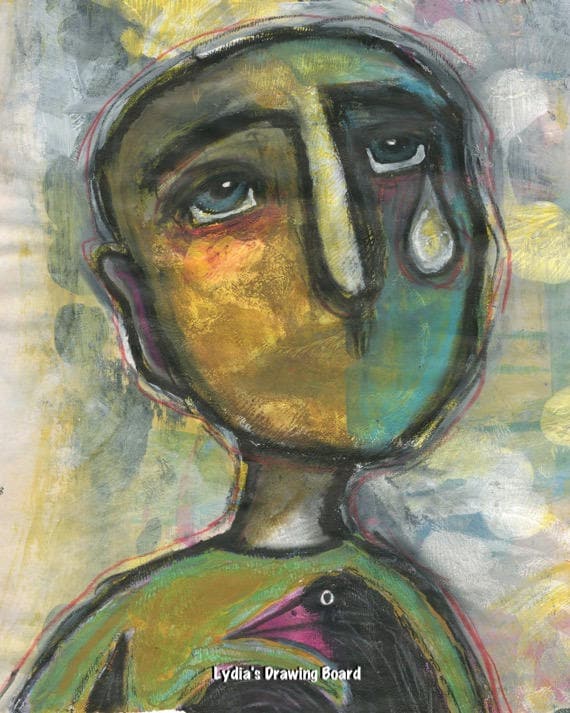 No Words Grief Mixed Media Art Mixed Media Meaningful Etsy