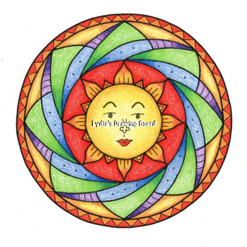 Sun Art Sun Print Sun Wall Art Sun Wall Decor Mandala Etsy