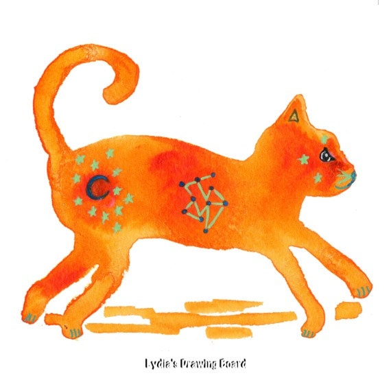 Cat, Cat Art, Cat Artwork, Cat Art Print, Animal Art, Animal Artwork