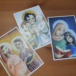 Impressions d'art Mom Saints Collection | Cadeau baby shower pour la fête des mères | Beaux-arts chrétiens catholiques | Art mural, objets de collection et articles de papeterie