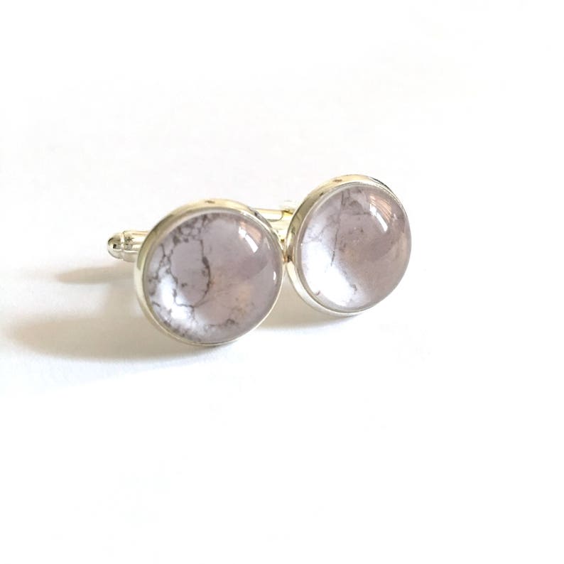 Marble Cufflink Marble Accessories Marble Decor Black and White Marble Marble Art Gray Marble Grey Marble Marble Cufflinks
