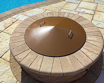 Rust Fire Pit Cover, 48 Round Metal Fire Pit Cover