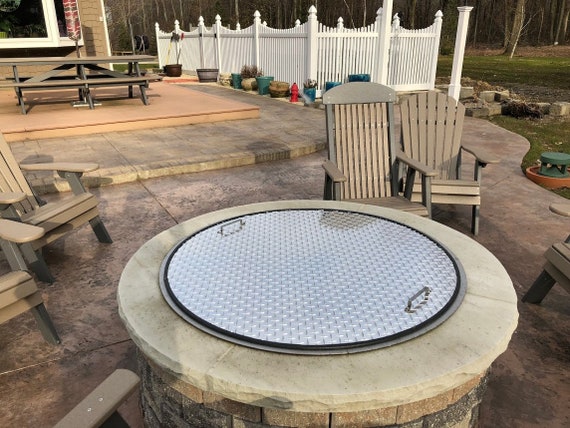 Large 48 Aluminum Fire Pit Cover Lid Etsy