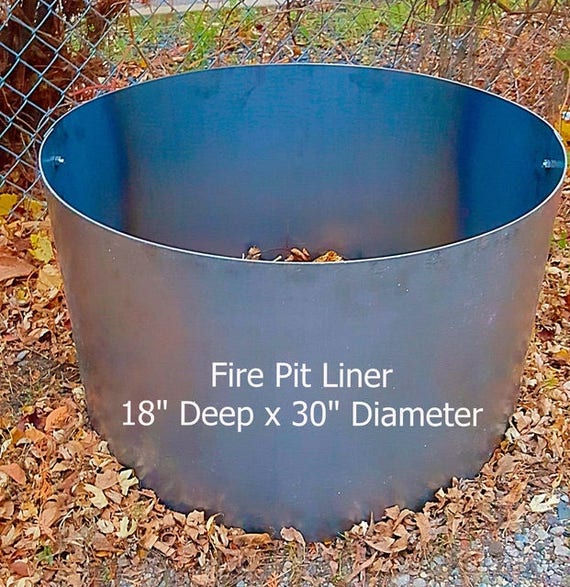 Fire Pit Liner Insert Campfire Ring 18 Deep X 30 Dia Etsy