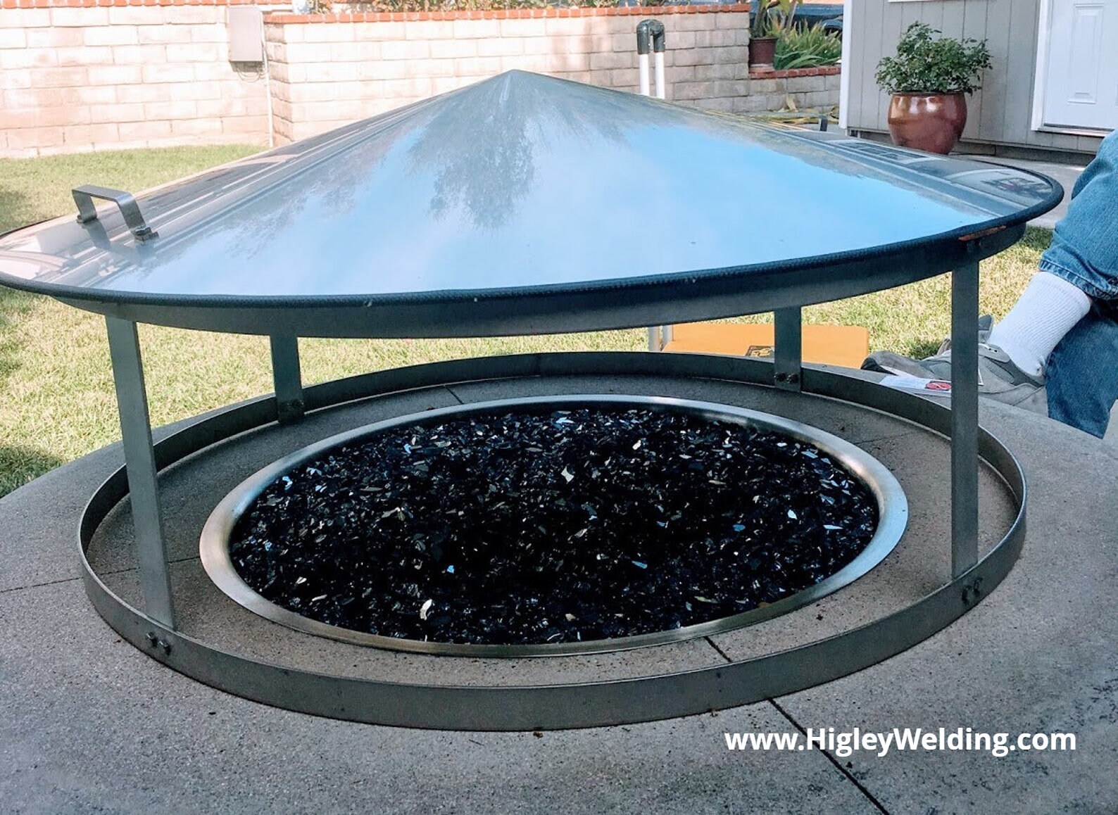Fire Pit Heat Deflector 39diameter Cover 35 Dia | Etsy