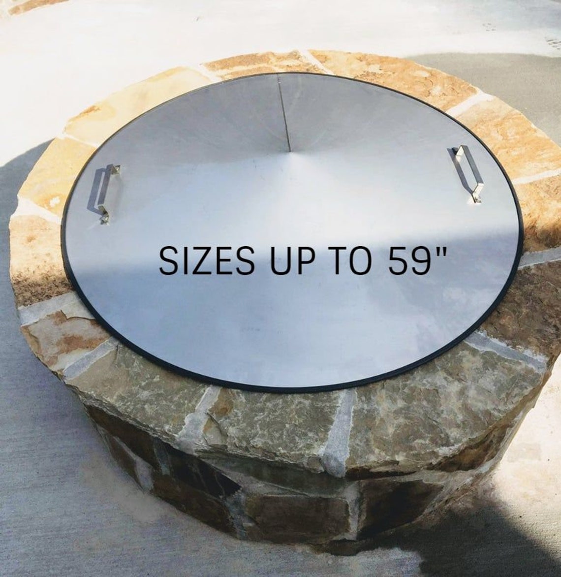 40 Metalsteel Fire Pit Conical Spark Cover Lid Top Etsy