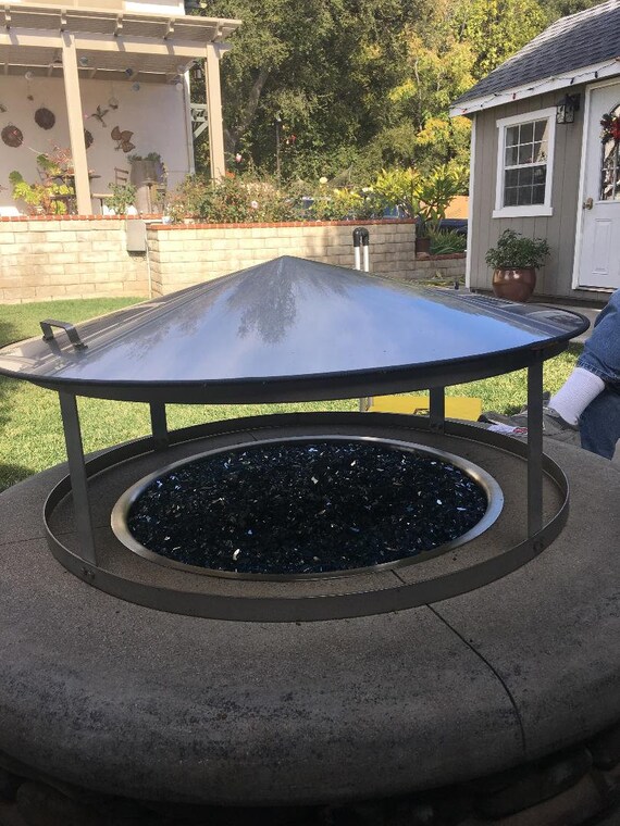 37 Dia Fire Pit Heat Deflector Stainless Steel Fire Etsy