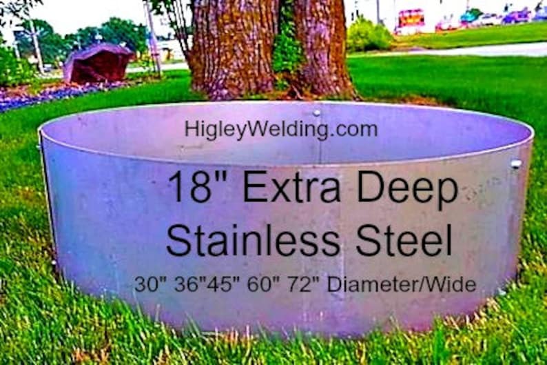 Stainless Steel Fire Pit RingInsert 36 x 12 Etsy