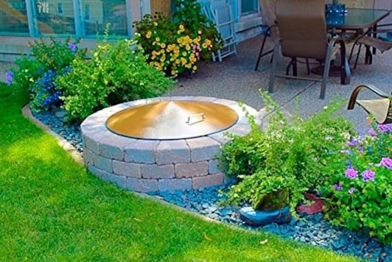 Large 43 Dia Metal Conical Fire Pit Cover Etsy