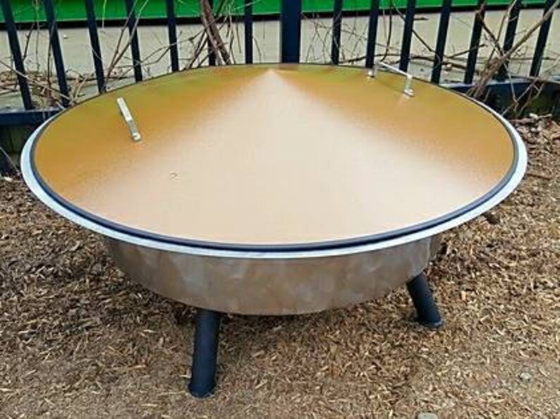 Large 43 Dia. Metal Conical Fire Pit Cover | Etsy