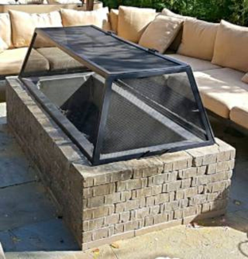 Square Or Rectangular Fire Pit Screen Cover Etsy