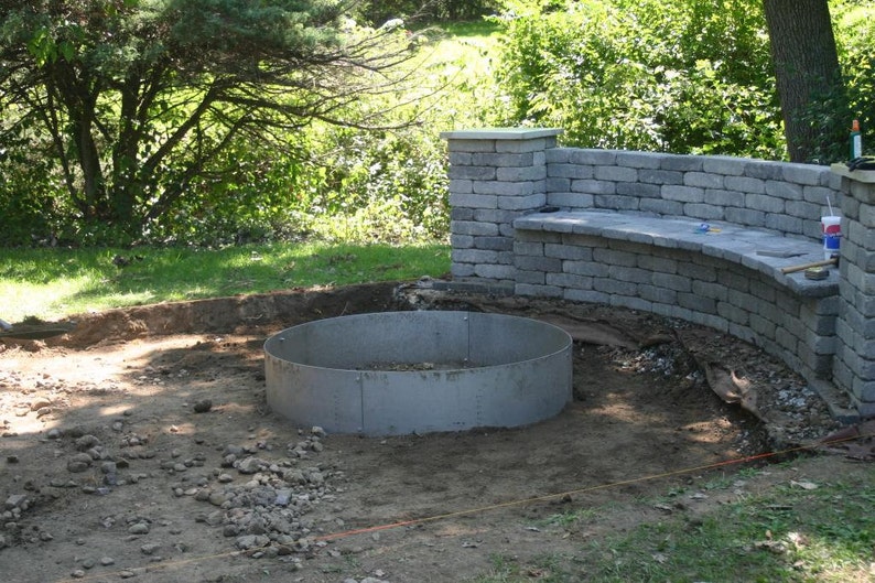 Round Stainless Steel Metal Fire Pit Ring Liner 12 Tall Image 0