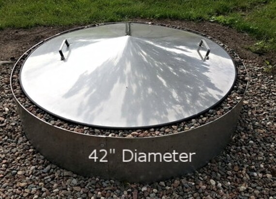 Large 43 Diameter Stainless Steel Fire Pit Snuff Cover Etsy