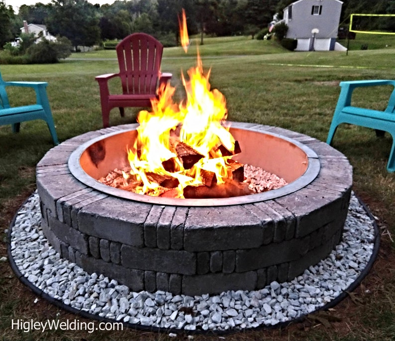 36 Diameter Stainless Steel Fire Pit Ring Liner Insert Image 0