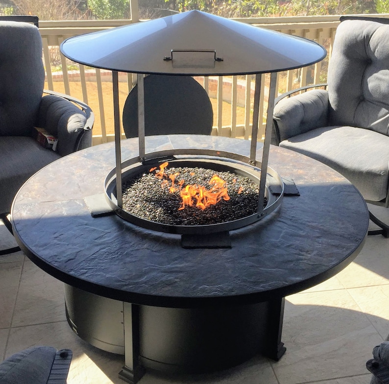 39 Fire Pit Side Heat Deflector Cover Frame Etsy