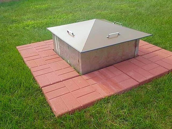 Square Pyramid Fire Pit Coverlid Stainless Steel Fire Pit Lid Etsy