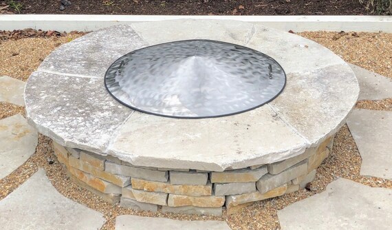 39 Dia Stainless Steel Metal Fire Pit Cover With Swirl Etsy