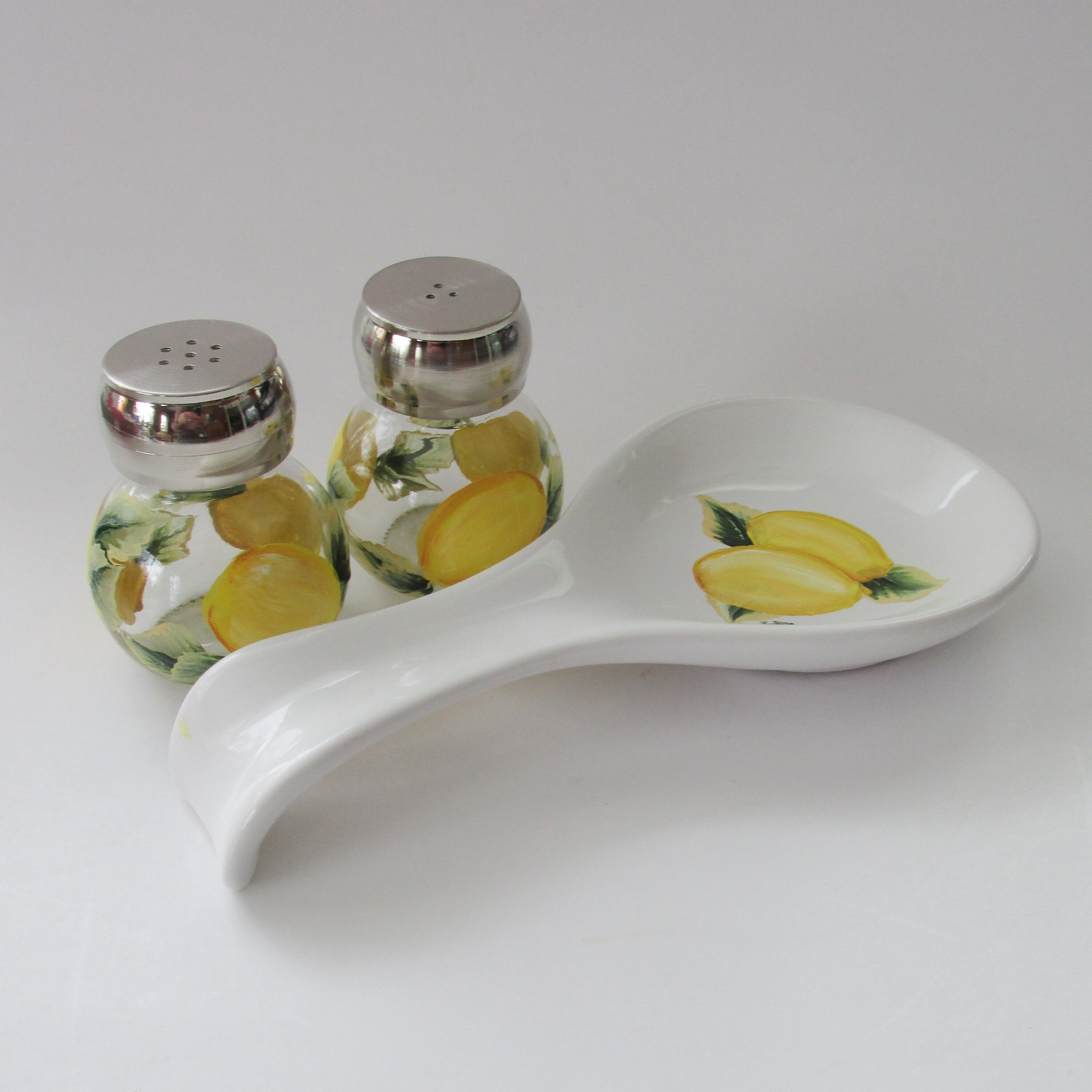 Descansa con limones pintados a mano diseño de limón amarillo | Etsy