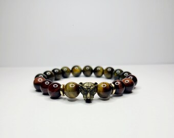 Tigerauge Armband in bunt