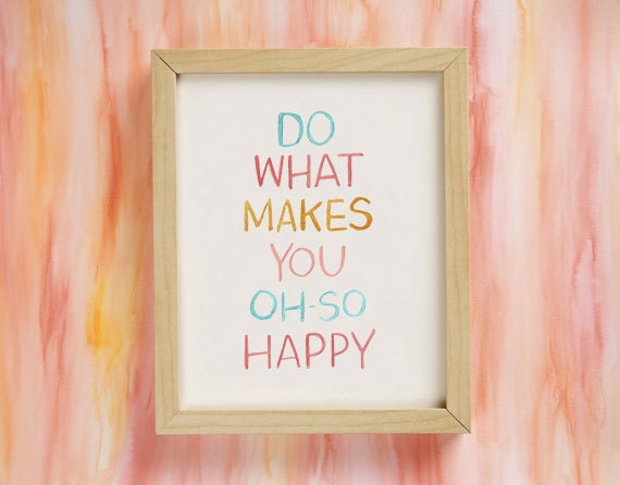 Items similar to oh so happy // watercolor print 8x10 on Etsy