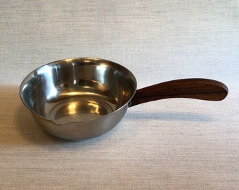 Lundtofte of Denmark Stainless Steel Teak Handle Sauce Pan