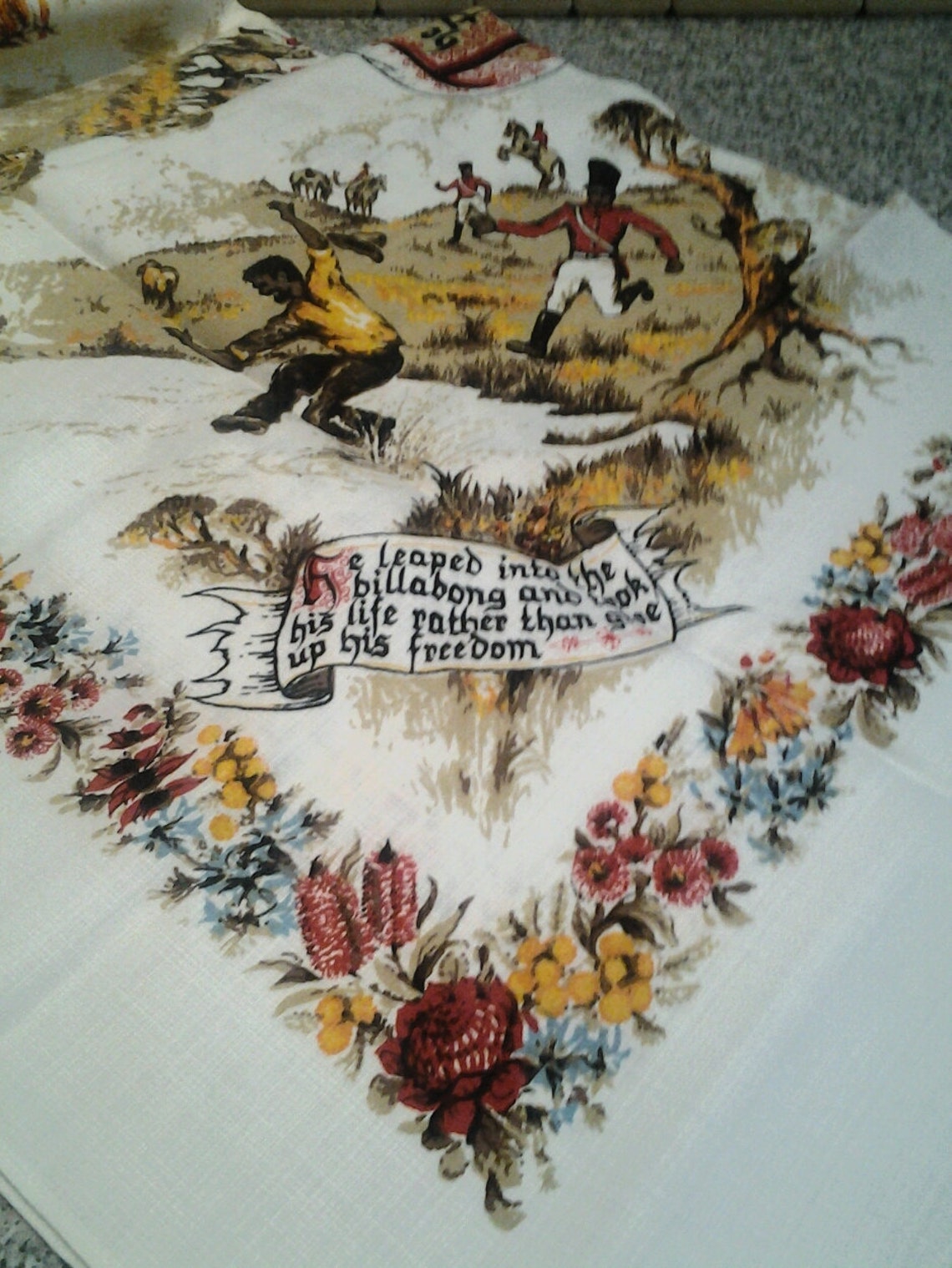 Vintage Table Linen Australia's Waltzing Matilda Etsy