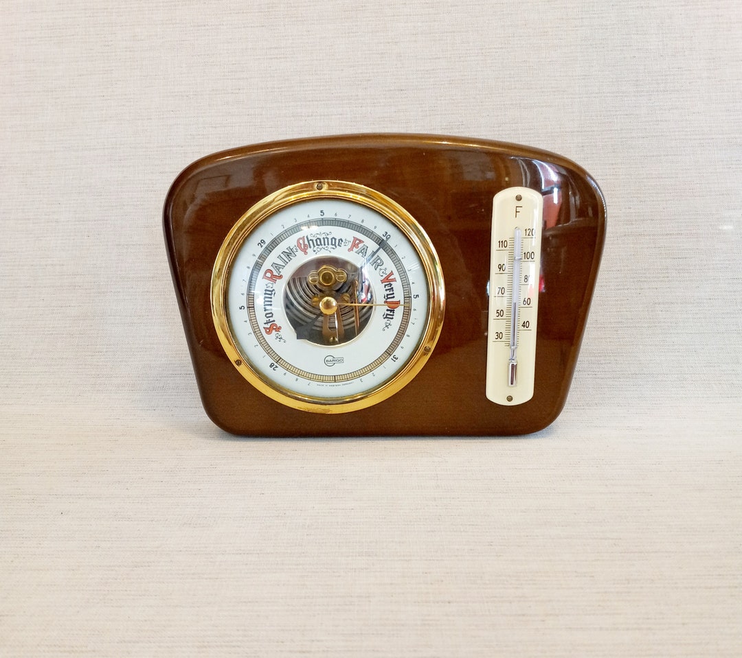 Vintage Barigo Barometer and Thermometer Made in Western Germany Etsy