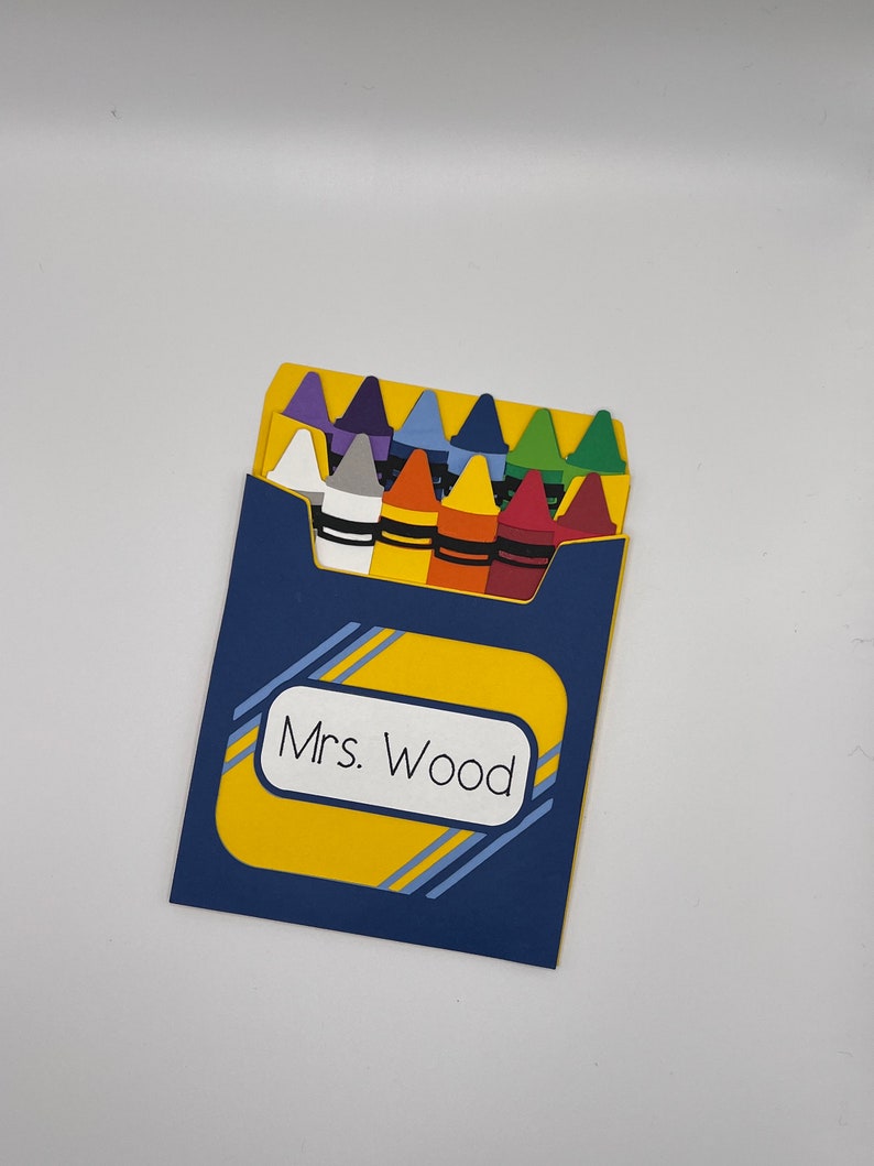 Gift Card Holder Crayon Box Teacher Gift Back to School Etsy