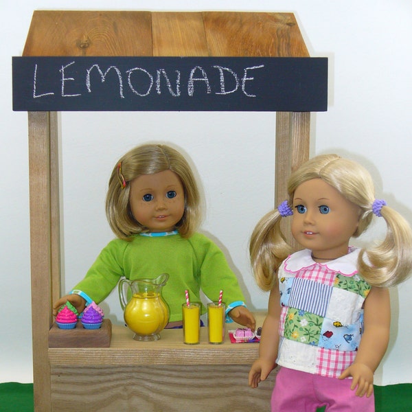 American Girl Doll Furniture / Lemonade Stand for American Girl Doll with Accessories / 18" Doll Furniture