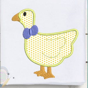 Duck Applique Design, Machine Embroidery, Instant Download, Nursery Duck Applique, 4x4, 5x5, 6x10