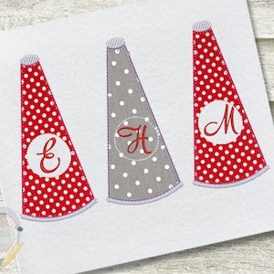 Cheerleading Monogram Megaphone Embroidery Designs (PDF)