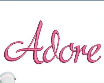 Adore Script Embroidery Font monogram Machine Embroidery Letters, Numbers in 3 sizes BX with instructions included Instant Download