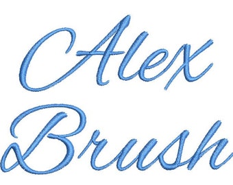 Alex Brush Script Embroidery Font Machine Embroidery Design